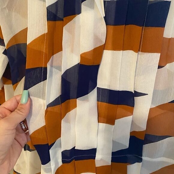 [kenzo] archive pleated high- low hem blouse. #7 - Picture 5 of 12